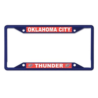 WINCRAFT Oklahoma City Thunder Chrome Color License Plate Frame in Blue