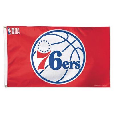 WINCRAFT Philadelphia 76ers Deluxe One-Sided 3' x 5' Flag in Red