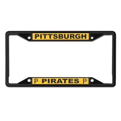 WINCRAFT Pittsburgh Pirates Chrome Color License Plate Frame in Black
