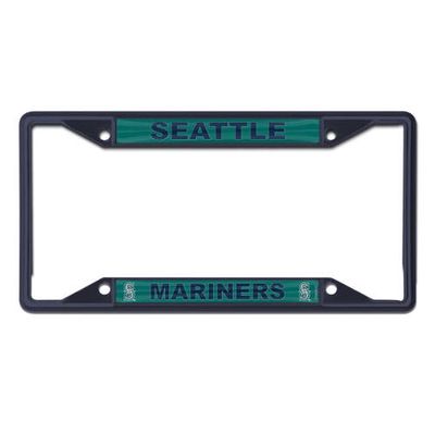 WINCRAFT Seattle Mariners Chrome Color License Plate Frame in Navy