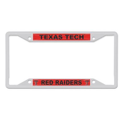 WINCRAFT Texas Tech Red Raiders Chrome Color License Plate Frame in White