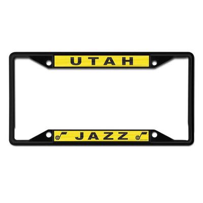 WINCRAFT Utah Jazz Chrome Color License Plate Frame in Black
