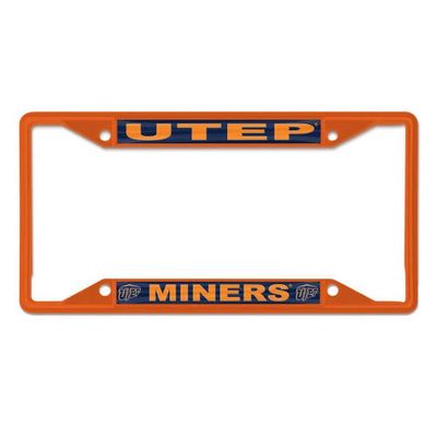 WINCRAFT UTEP Miners Chrome Color License Plate Frame in Orange