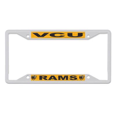 WINCRAFT VCU Rams Chrome Color License Plate Frame in White