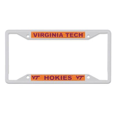 WINCRAFT Virginia Tech Hokies Chrome Color License Plate Frame in White