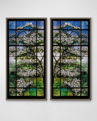 "Window to Cherry Blossoms" Diptych Giclee