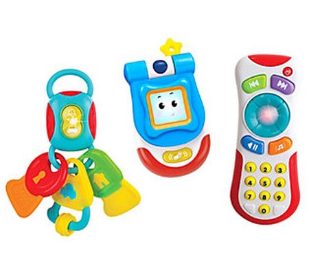 Winfun Baby Light N Sounds 3pc Phone Key & Remo te Toy Set