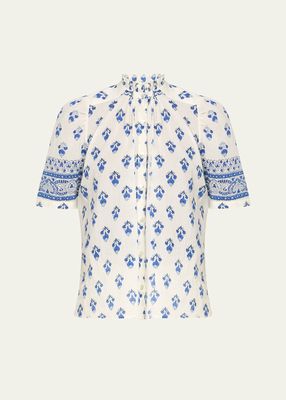 Winnie Indigo Bhutti Shirt