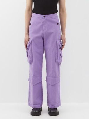 Winnie New York - Cotton-blend Cargo Trousers - Mens - Purple