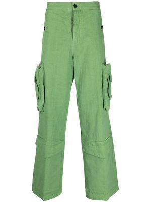 Winnie NY layered cotton cargo trousers - Green