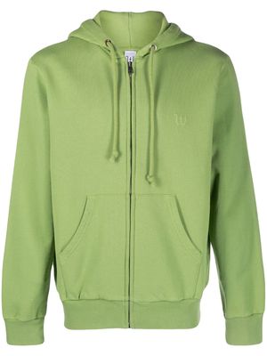 Winnie NY logo-embroidered zip-up hoodie - Green