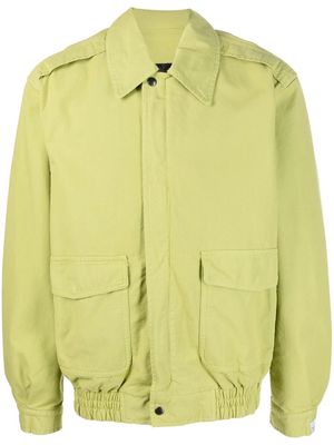 Winnie NY logo-patch shirt jacket - Green
