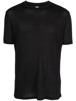 Winnie NY ribbed-knit round-neck T-shirt - Black