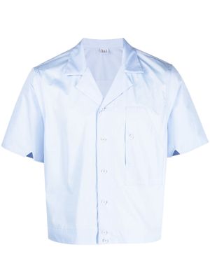 Winnie NY short-slits chest-pocket shirt - Blue