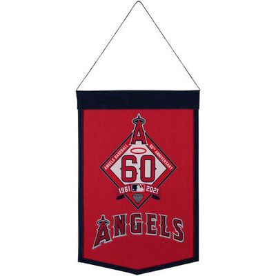 WINNING STREAK Los Angeles Angels 18'' x 12'' 60th Anniversary Traditions Banner in Red
