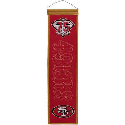 WINNING STREAK San Francisco 49ers 31.5'' x 8'' 75th Anniversary Heritage Banner in Red
