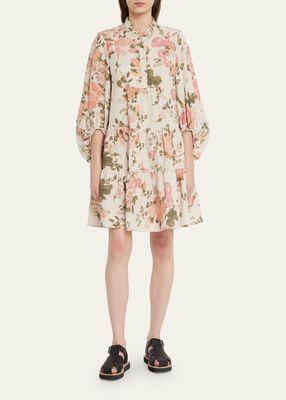 Winona Floral-Print Tiered Dress