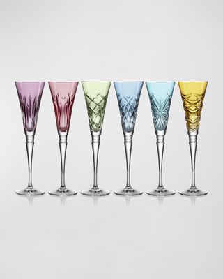 Winter Wonders Multicolor Mixed Pattern Flutes, Set of 6