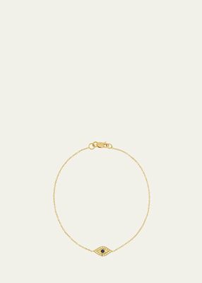 Wisdom 18K Yellow Gold Bracelet with Diamonds and Sapphire