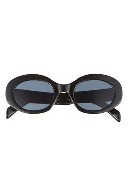 Wisdom Frame 16 Round Sunglasses in Black 