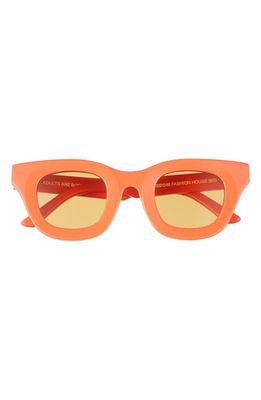 Wisdom Frame 3 43mm Round Sunglasses in Orange 