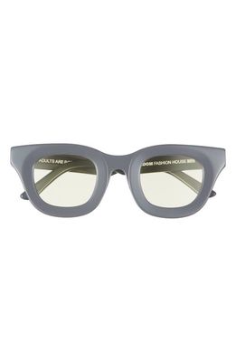 Wisdom Frame 3 43mm Round Sunglasses in Wolf Grey 