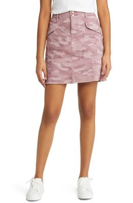 Wit & Wisdom 'Ab'Solution Camo Frayed Hem Utility Skirt in Rose Taupe