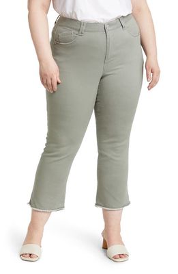 Wit & Wisdom 'Ab'Solution Frayed High Waist Ankle Slim Straight Leg Pants in Deep Seagrass