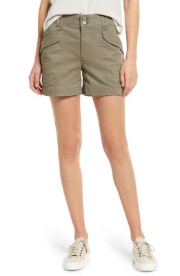 Wit & Wisdom 'Ab'Solution High Waist Cargo Shorts in Laurel Oak