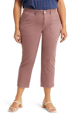 Wit & Wisdom 'Ab'Solution High Waist Crop Utility Jeans in Rose Taupe