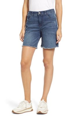 Wit & Wisdom 'Ab'Solution High Waist Cutoff Denim Shorts in Blue Vintage