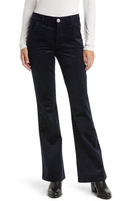 Wit & Wisdom 'Ab'Solution High Waist Velvet Flare Pants in Ultra Navy