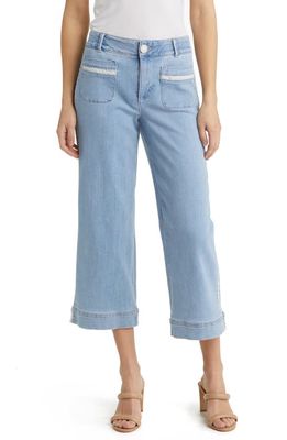Wit & Wisdom 'Ab'Solution High Waist Wide Leg Ankle Jeans in Light Blue