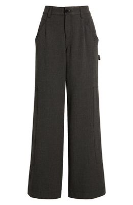 Wit & Wisdom 'Ab'Solution High Waist Wide Leg Carpenter Pants in Charcoal