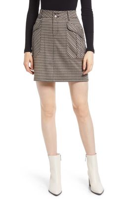 Wit & Wisdom 'Ab'Solution Houndstooth Ponte Utility Skirt in Taupe/Black