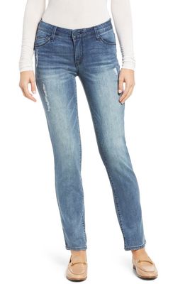 Wit & Wisdom 'Ab'Solution Mid Rise Straight Leg Jeans in Mbv-Mid Blue Vintage