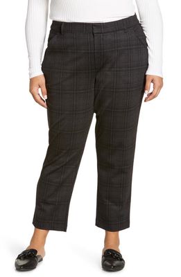 Wit & Wisdom 'Ab'Solution Plaid Ankle Trousers in Bkcc-Black Charcoal