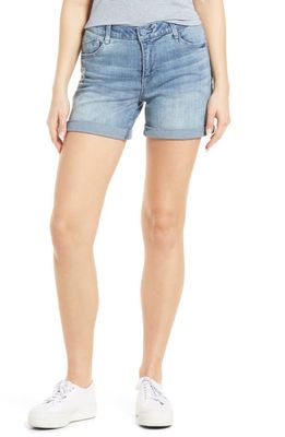 Wit & Wisdom 'Ab'Solution Roll Cuff Denim Shorts in Bl-Blue