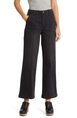 Wit & Wisdom 'Ab'Solution Skyrise Wide Leg Jeans in Washed Black