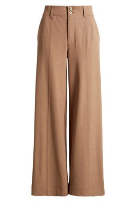 Wit & Wisdom 'Ab'Solution Skyrise Wide Leg Pants in Toasted Coconut