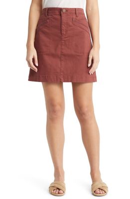 Wit & Wisdom 'Ab'Solution V-Yoke Denim Skirt in Burnt Henna