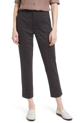 Wit & Wisdom Crosshatch High Waist Ankle Straight Leg Pants in Charcoal Multi