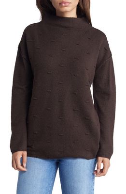 Wit & Wisdom Funnel Neck Sweatshirt in Cold Brew