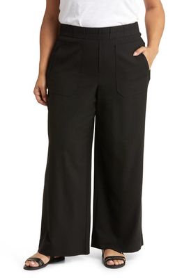 Wit & Wisdom High Waist Wide Leg Pants in Black