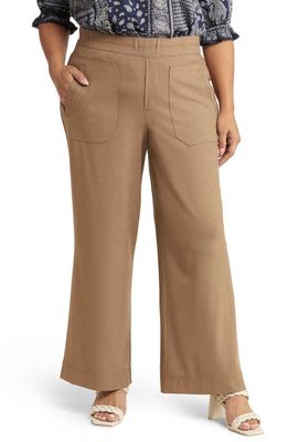 Wit & Wisdom High Waist Wide Leg Pants in Sandal Wood