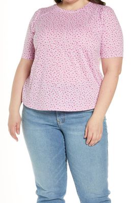 Wit & Wisdom Speckle Print T-Shirt in Fragrant Lilac/Baton Rouge