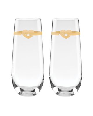 with love two-piece stemless toasting flutes