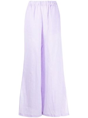 WOERA elasticated palazzo pants - Purple
