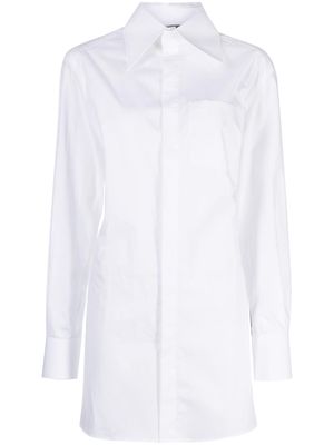 WOERA lace-up poplin shirt - White
