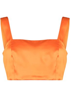 WOERA square-neck bustier top - Orange